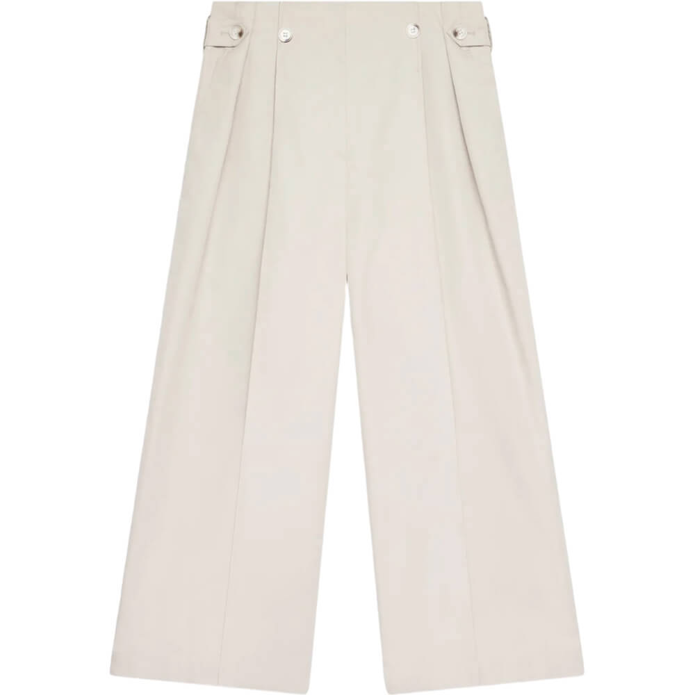 Mint Velvet Cream Structured Wide Trousers